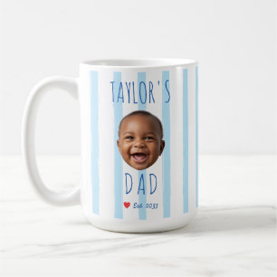 Mug Photo de bébé au visage souriant avec des rayures