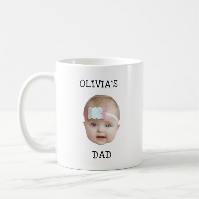 Mug Photo de bébé moderne Fête des pères du visage Fêt (Gauche)