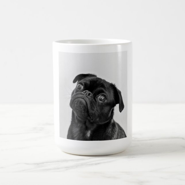 Mug Photo de Carlin noir et blanc mignon (Centre)
