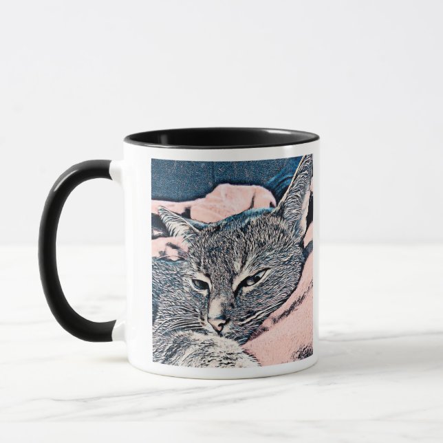 Mug Photo de chat, chat, Animaux de compagnie, chat dr (Gauche)
