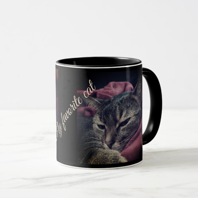 Mug Photo de chat, chat, Animaux de compagnie, chat dr (Devant droit)
