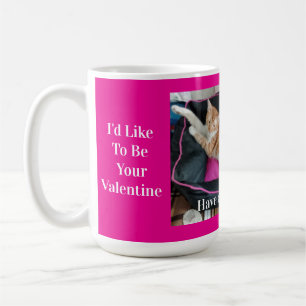 Mug Photo de chat roux de la Saint-Valentin