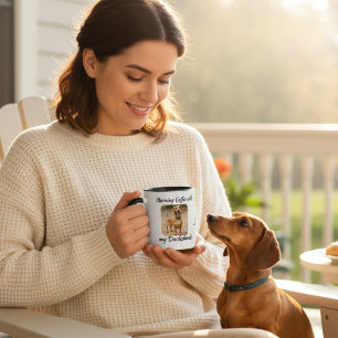 Mug Photo de chien brun de type dachshund à personnali