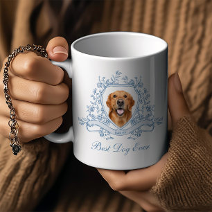 Mug Photo de chien dans une crête de Chinoiserie Mei
