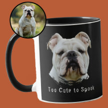 Photo de chien d'Halloween personnalisée trop mign