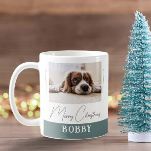 Mug Photo de chien Minimaliste Joyeux Noël