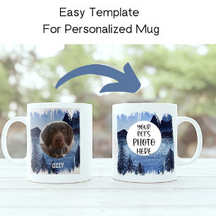 Mug Photo de chien personnalisé Mountain