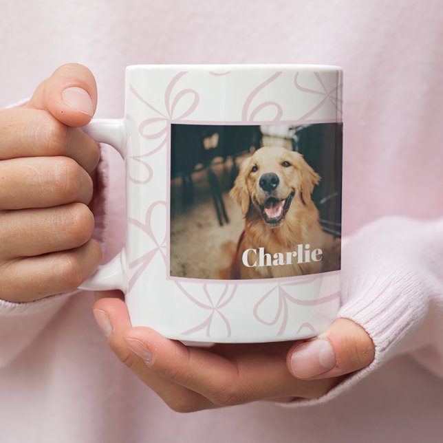 Mug Photo de chien personnalisée et nom Motif de la mâ (Créateur téléchargé)