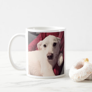 Mug Photo de chiot mignon Message de prière rouge et r