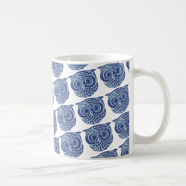 Mug Photo de chouette bleue (Droite)
