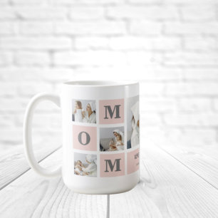 Mug Photo de collection moderne Best Mom Ever Pink Cad