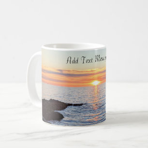 Mug Photo de coucher de soleil doré sur un ciel orange
