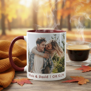 Mug Photo de couple de mariage heureux