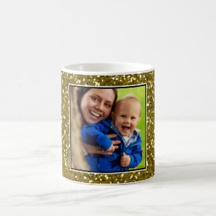 Mug Photo de coutume de parties scintillantes d'or