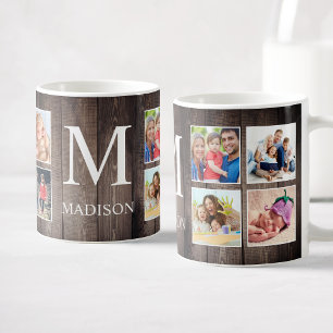 Mug Photo de Custom Collage Rustic Farmhouse Family