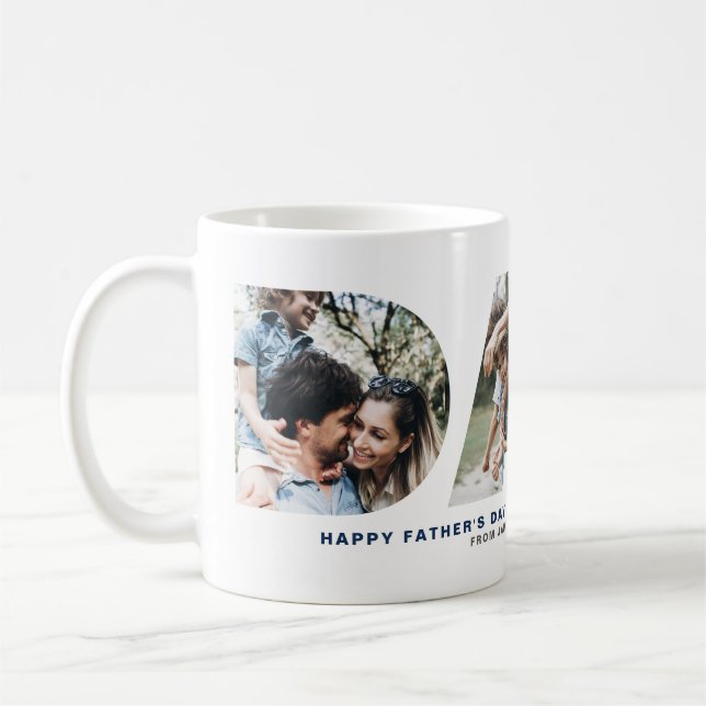Mug Photo de DAD Cutout Collage Happy Fête des pères M (Gauche)