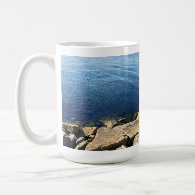 Mug Photo de Deep Blue Atlantic Ocean Meilleur papa ja (Gauche)