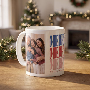 Mug Photo de famille moderne de Noël