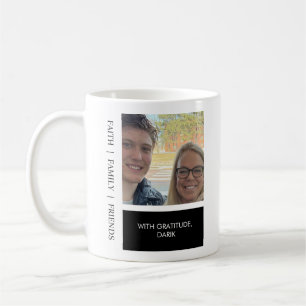 Mug Photo de famille moderne minimaliste noir et blanc