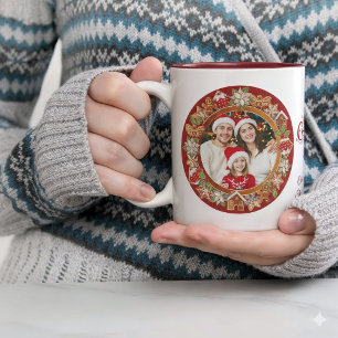 Mug Photo de famille personnalisé - Joyeux Noël