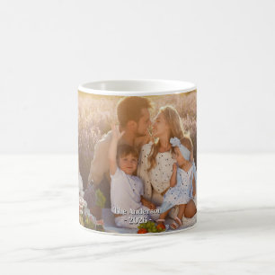 Mug Photo de famille personnalisée – Nom de famille pe