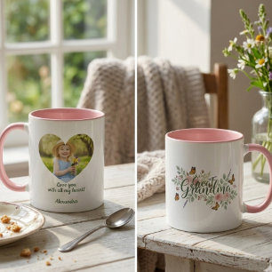 Mug Photo de Fête des Mères de Grand-mère avec des fle