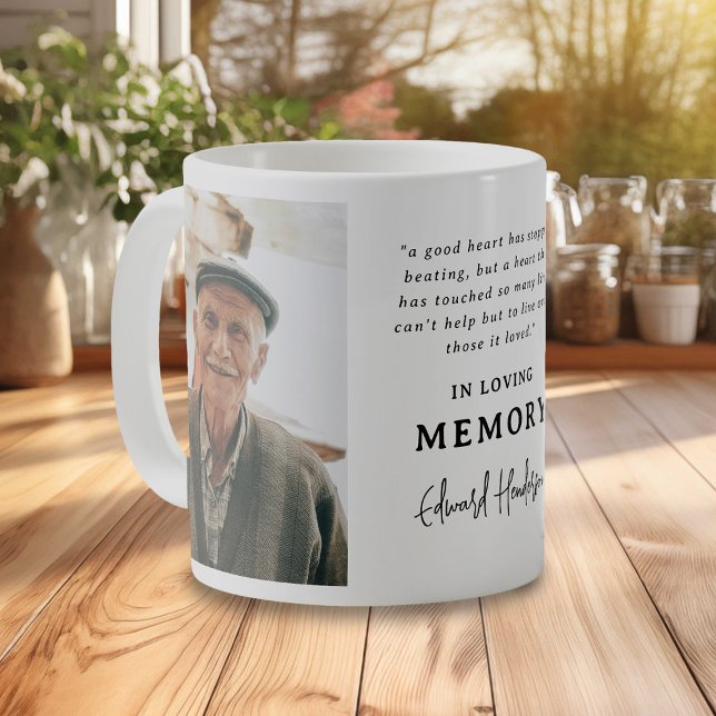 Mug Photo de funérailles sentimental mémorable  (Créateur téléchargé)