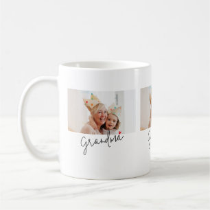 Mug Photo de grand-mère établie avec un script