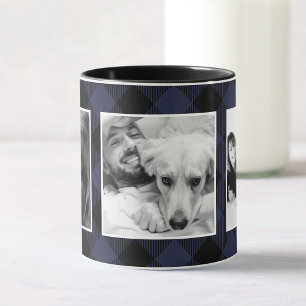Mug Photo de la famille bleue personnalisée Buffalo Pl