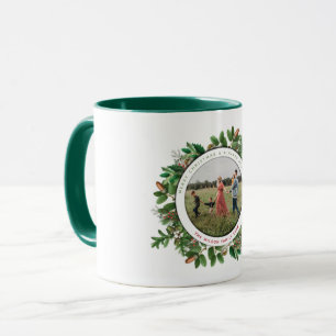 Mug Photo de la famille de la couronne de maïs de Noël