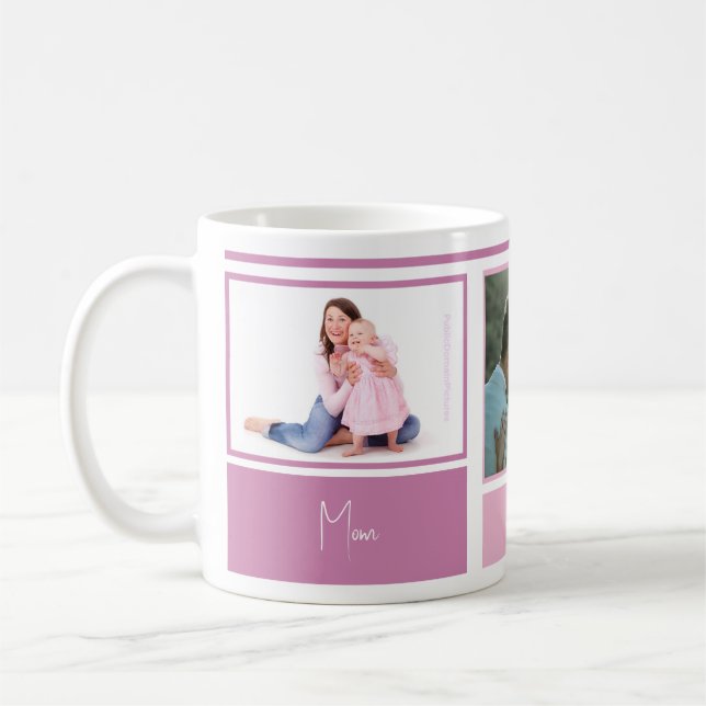 Mug Photo de la famille rose (Gauche)