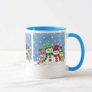 Mug Photo de la famille Snowmen