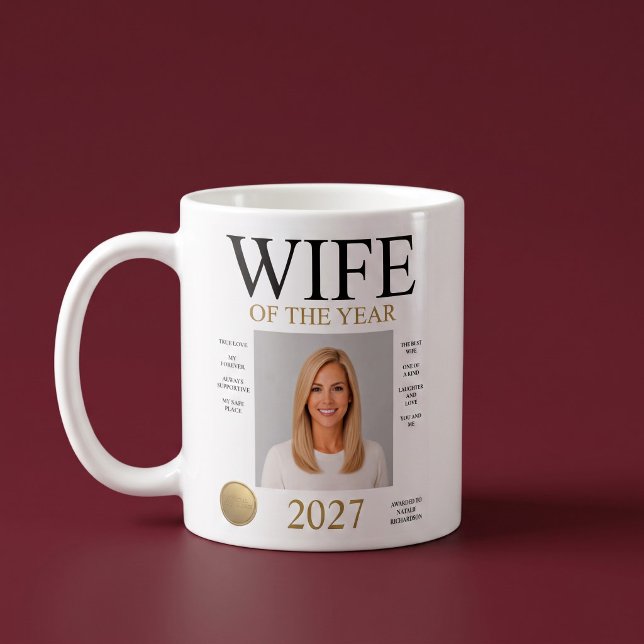 Mug Photo de la femme de l'année (Créateur téléchargé)