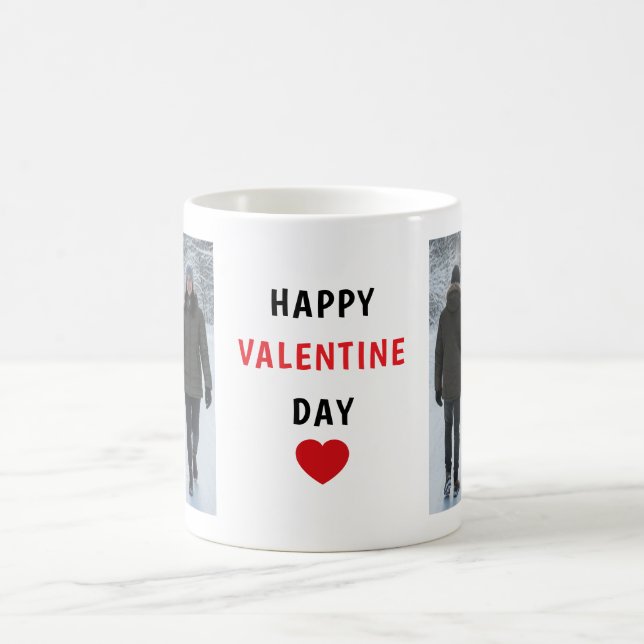 Mug Photo de la Saint-Valentin initialement modifiable (Centre)