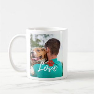 Mug Photo de l'Amoureux des chiens Empreinte de patte 