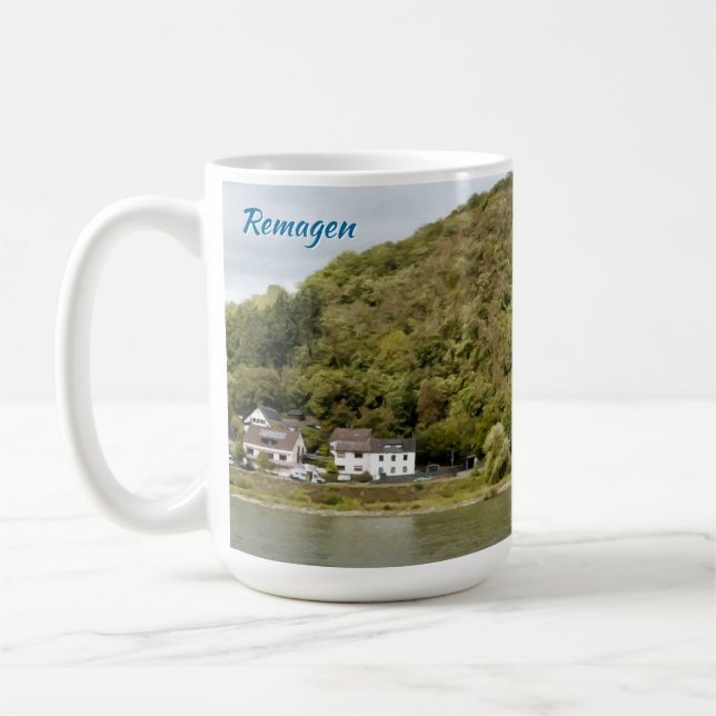 Mug Photo de l'effet de peinture du pont de la rivière (Gauche)