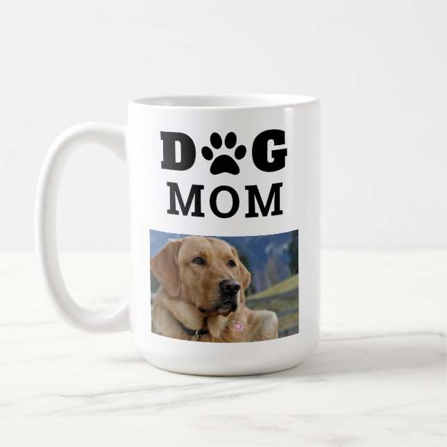 Mug Photo de l'Empreinte de patte de la maman du chien (Gauche)