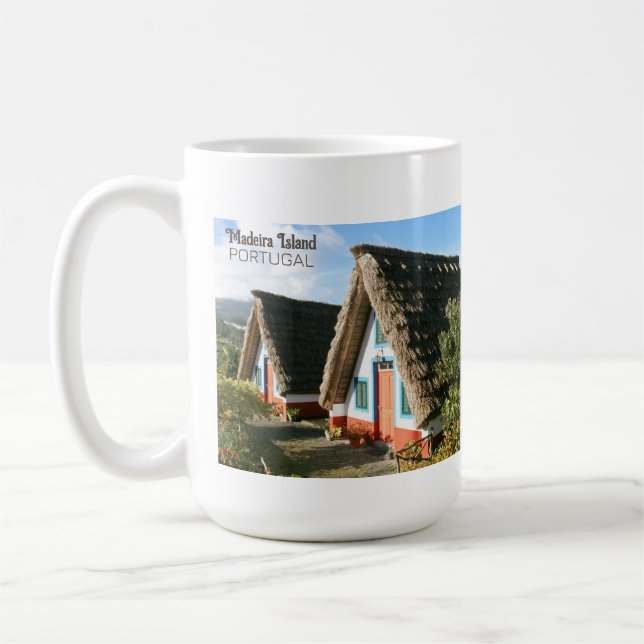 Mug Photo de l'île de Madère avec Maisons Typiques, Po (Gauche)