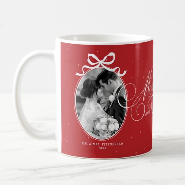 Mug Photo de M. et Mme Elegant Script (Créateur téléchargé)