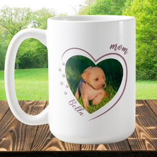 Mug Photo de maman d'animal de compagnie Cœur Empreint