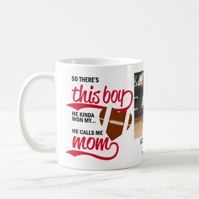 Mug Photo de maman de baseball fière (Gauche)