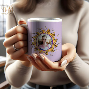 Mug Photo de mandala doodle floral orange moderne 3D