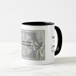 Mug Photo de mariage argent personnalisé