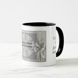 Mug Photo de mariage argent personnalisé