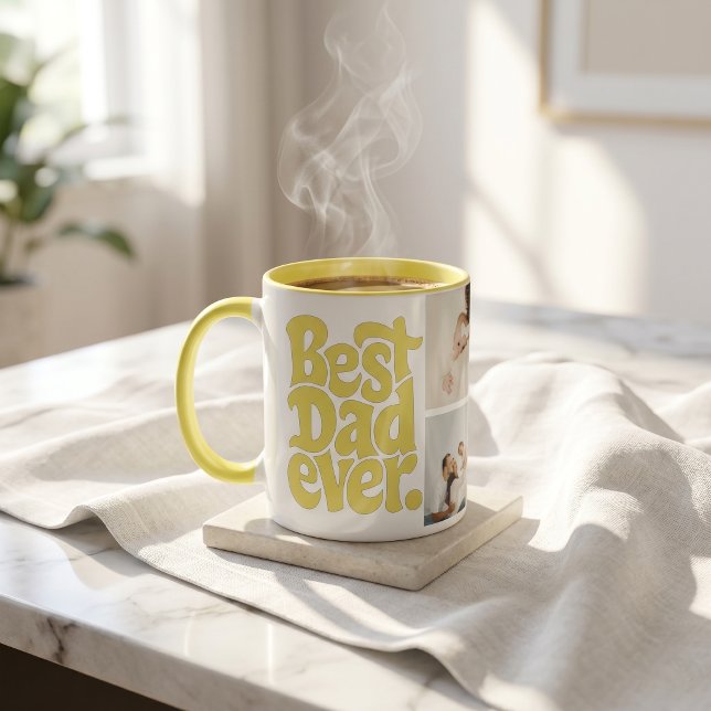Mug Photo de Meilleur Papa Chien Moderne (Créateur téléchargé)