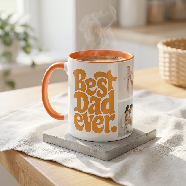 Mug Photo de Meilleur Papa Chien Moderne (Créateur téléchargé)