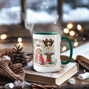 Mug Photo de Noël annuelle du chat