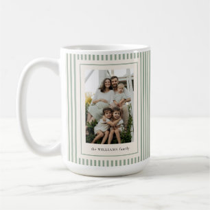 Mug Photo de Noël avec des rayures vertes