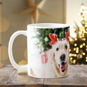 Mug Photo de Noël de chien Joyeux Pawlidays