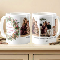 Photo de Noël nostalgique d'une famille de quatre